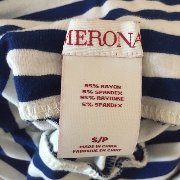 Navy and White Striped Maxi Skirt - Picture 4 of 4